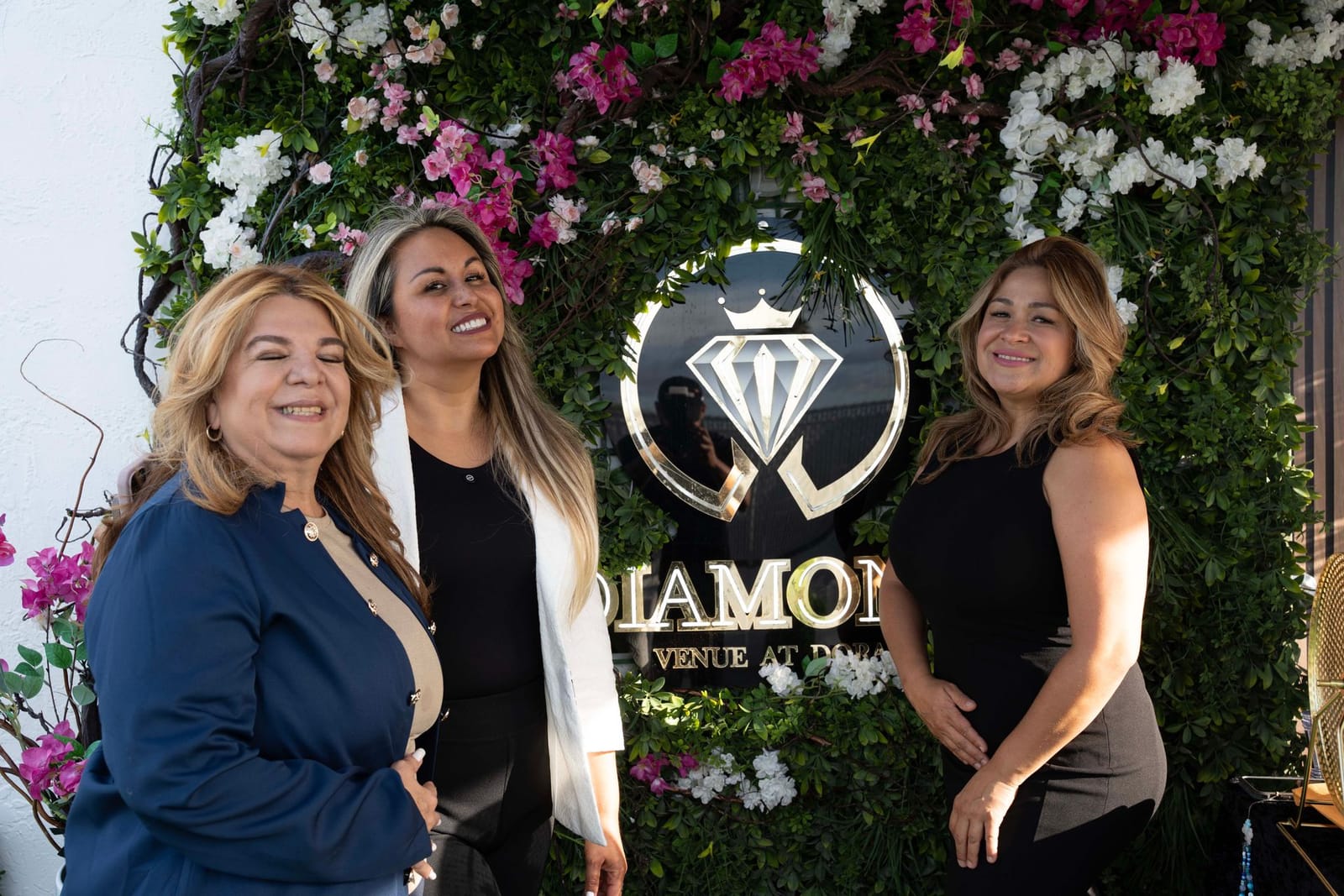 Photocall con el logo de Diamond