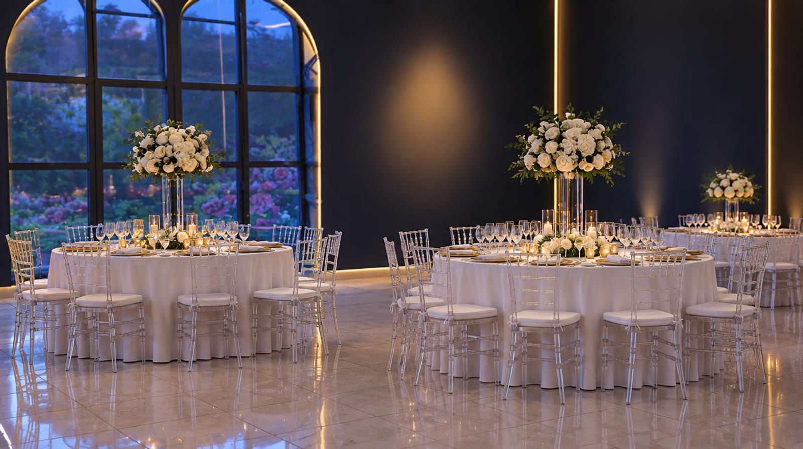 Salón de Diamond con proyección en las paredes